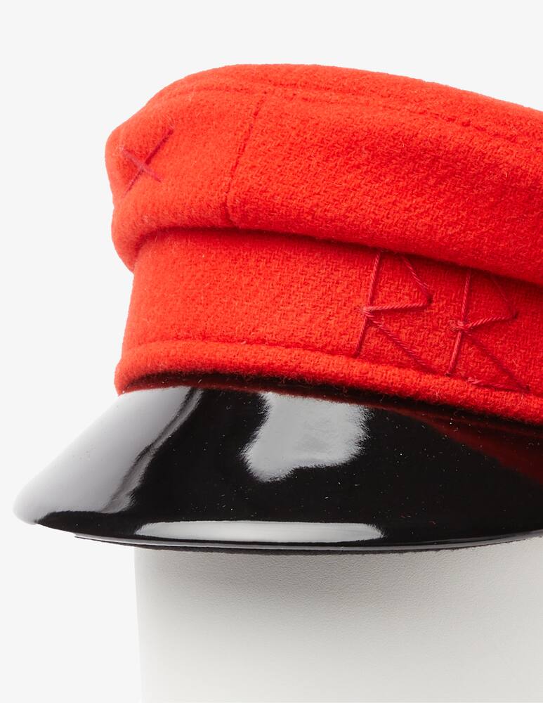 rinascente Ruslan Baginskiy Monogram-embroidered baker boy hat - Red