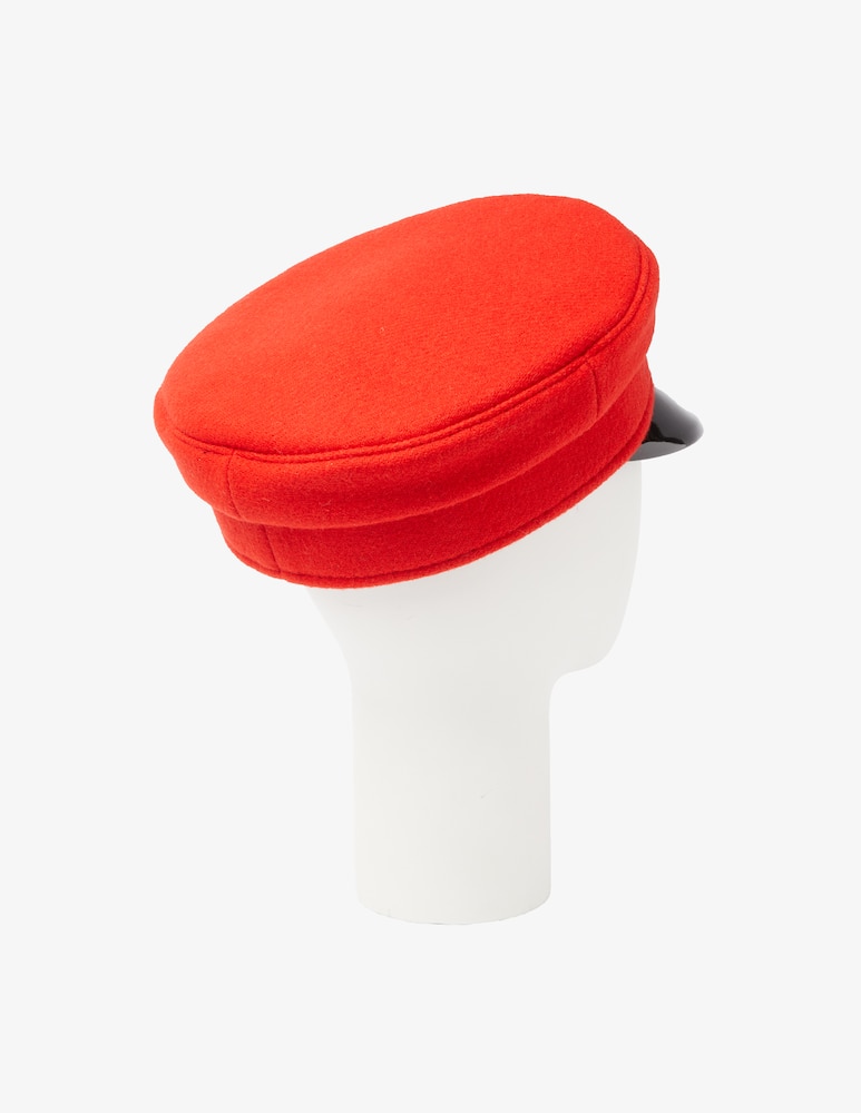 rinascente Ruslan Baginskiy Monogram-embroidered baker boy hat - Red