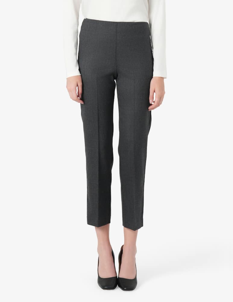 rinascente Elizabeth Ascot Flannel zip cigarette trousers