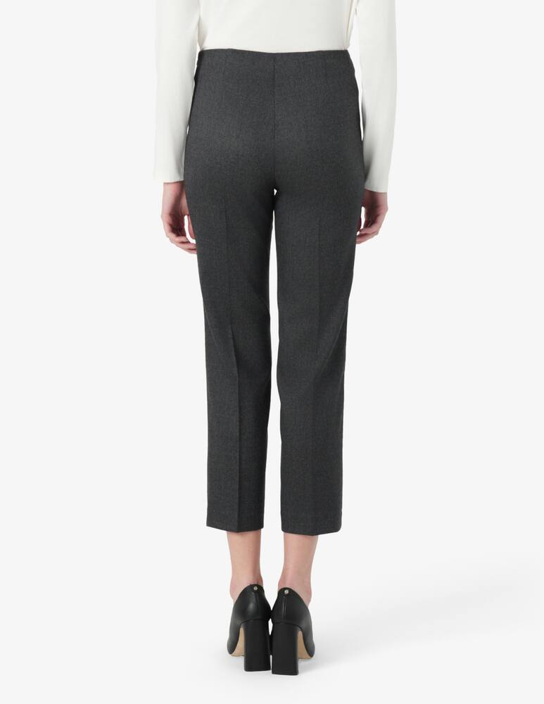 rinascente Elizabeth Ascot Flannel zip cigarette trousers