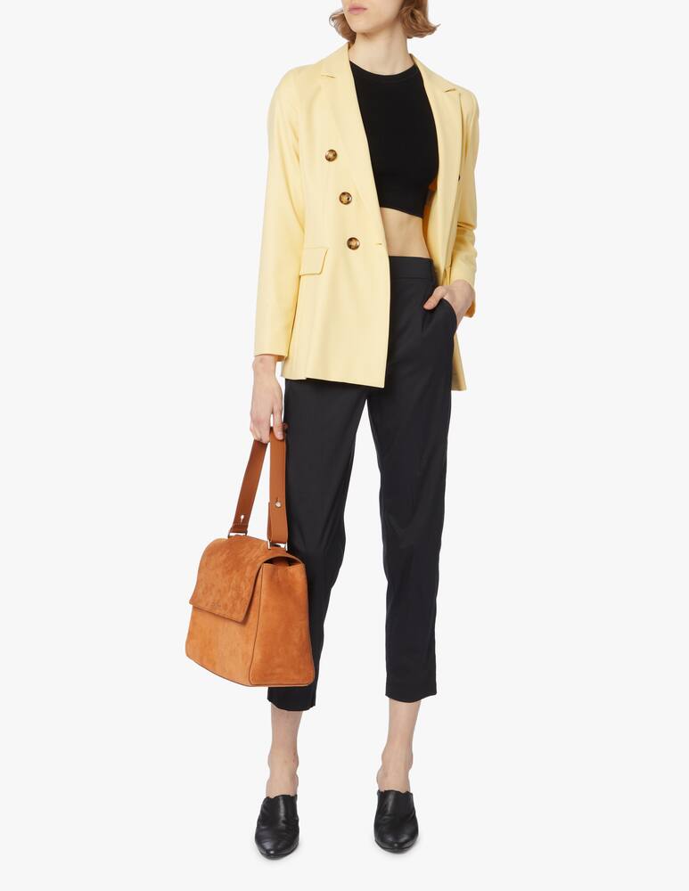 rinascente Orciani Sveva Naif Medium leather handbag with strap - orange