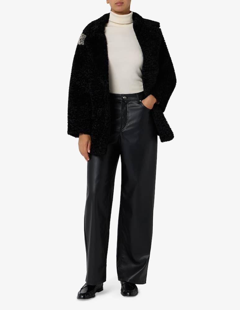 rinascente Le Volière Cappotto bouclé in finta pelliccia