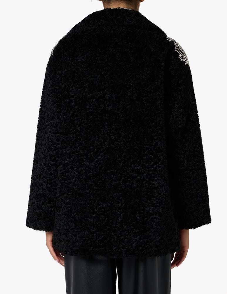 rinascente Le Volière Cappotto bouclé in finta pelliccia