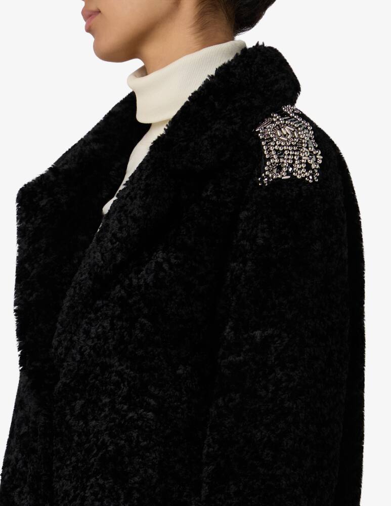 rinascente Le Volière Cappotto bouclé in finta pelliccia