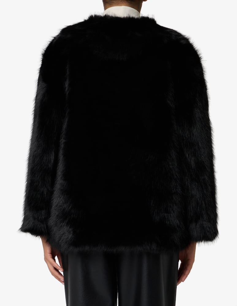 rinascente Le Volière Giacca in finta pelliccia con frange