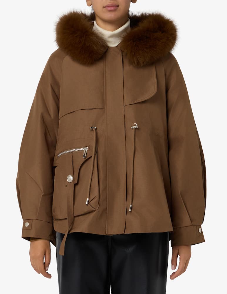 rinascente Le Volière Jacket with faux fur trim
