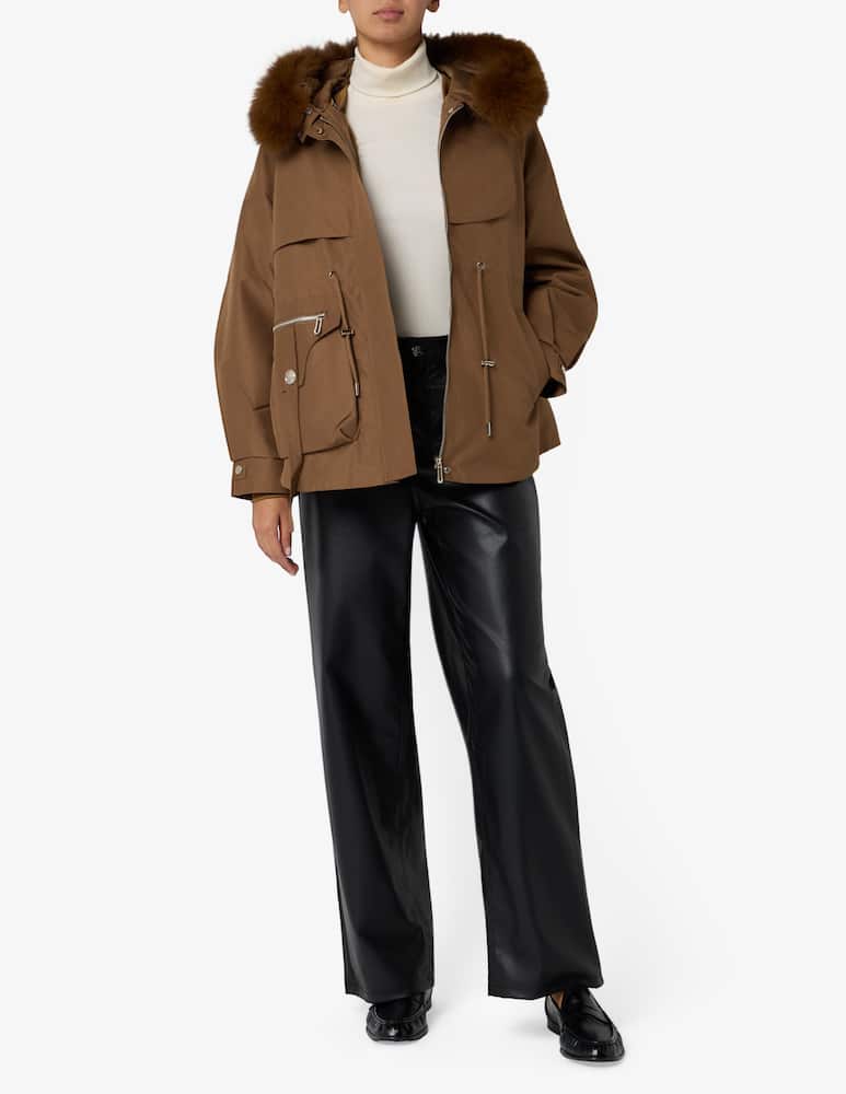 rinascente Le Volière Jacket with faux fur trim