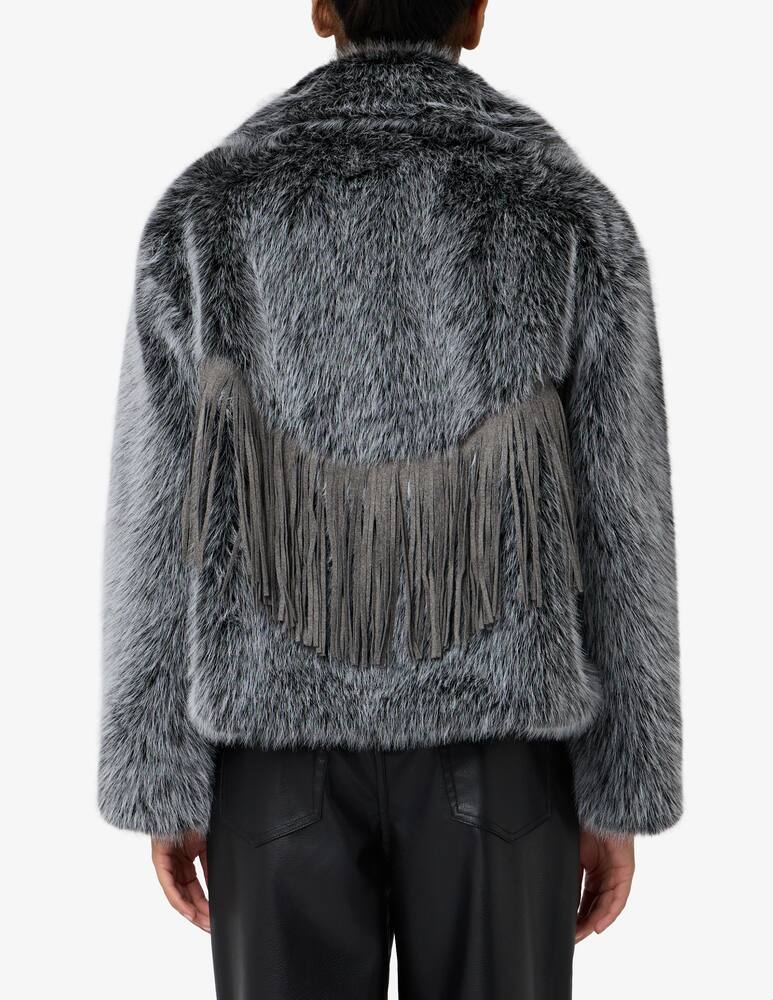 Le Volière Faux fur jacket with fringes - picture 3 Le Volière Faux fur jacket with fringes - picture 3