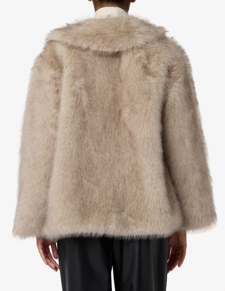 rinascente Le Volière Giacca in simil pelliccia con frange