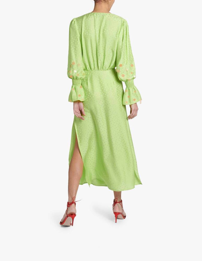 rinascente Art Dealer Diane silk midi dress - green