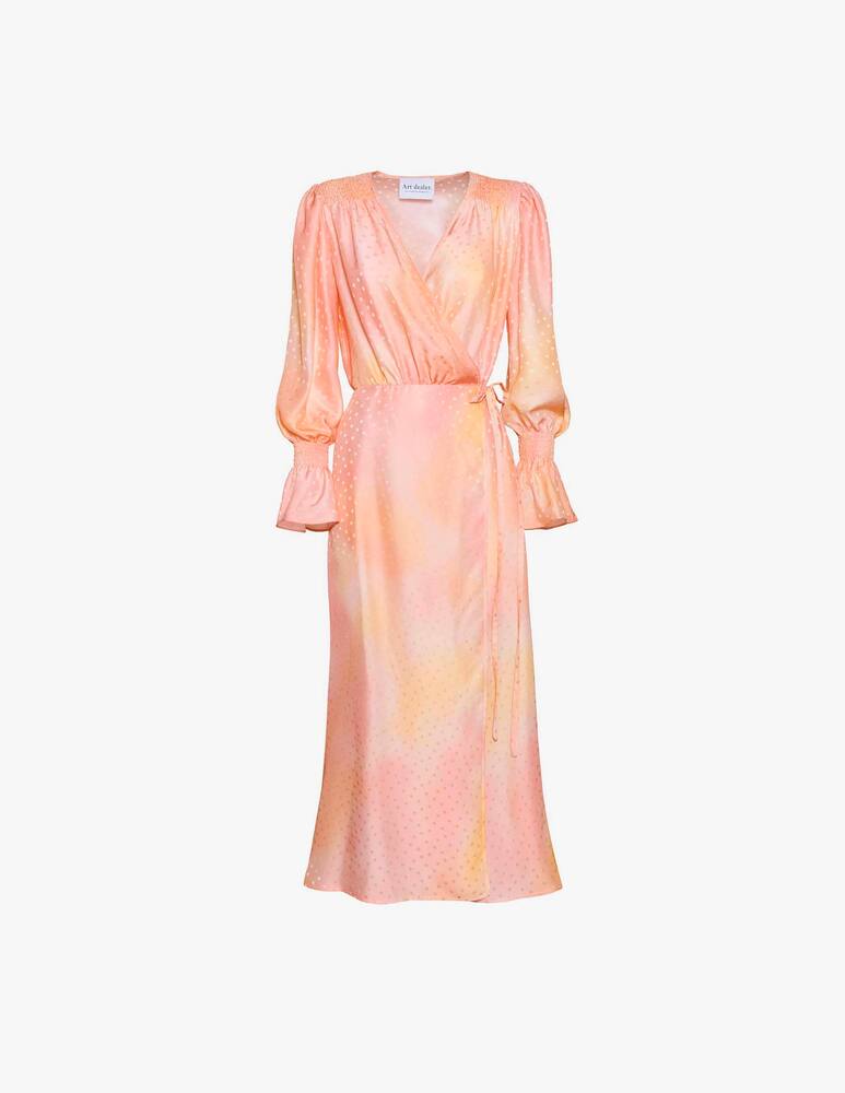 rinascente Art Dealer Vestito midi in seta Diane - arancione