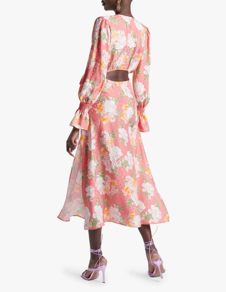 rinascente Art Dealer Vestito midi in seta Daphne - rosa