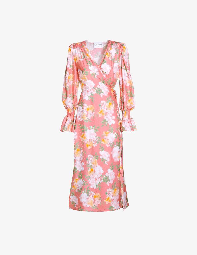 rinascente Art Dealer Vestito midi in seta Daphne - rosa