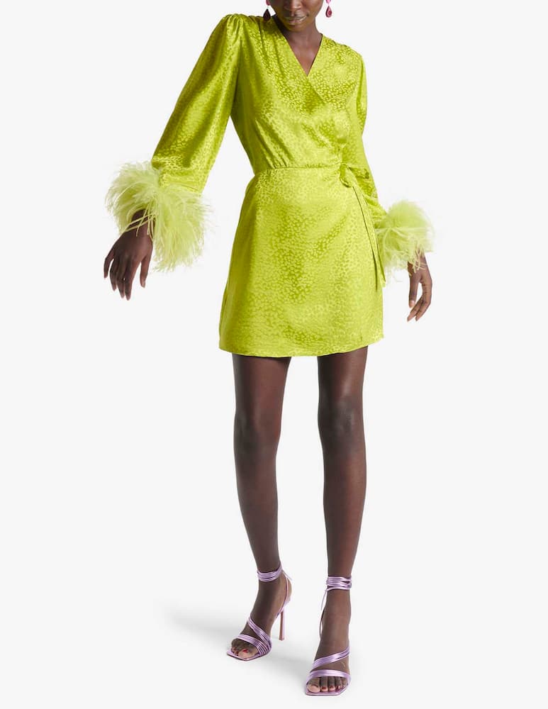 rinascente Art Dealer Vestito corto in seta Iris - verde