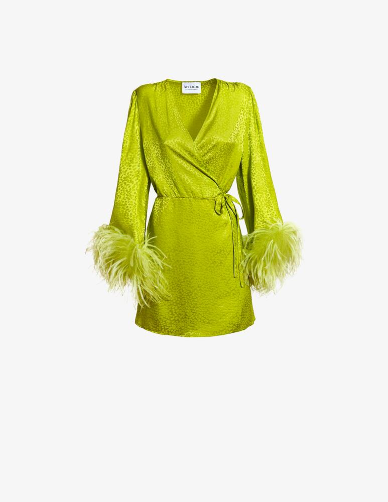 rinascente Art Dealer Vestito corto in seta Iris - verde