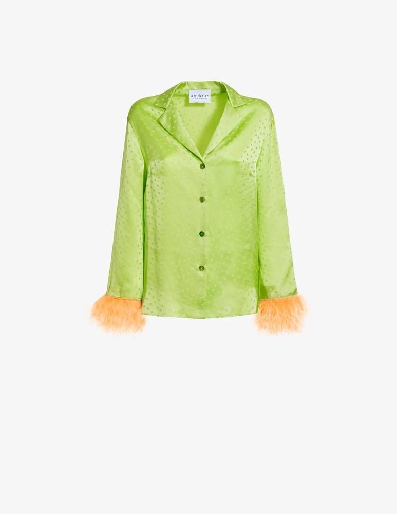 rinascente Art Dealer Aretha silk shirt - green