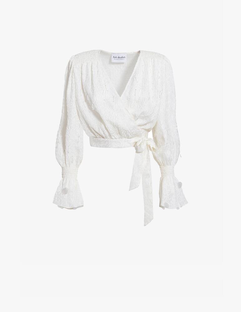 Art Dealer Top in seta My Big Fat Greek Wedding - bianco - immagine 1 Art Dealer Top in seta My Big Fat Greek Wedding - bianco - immagine 1