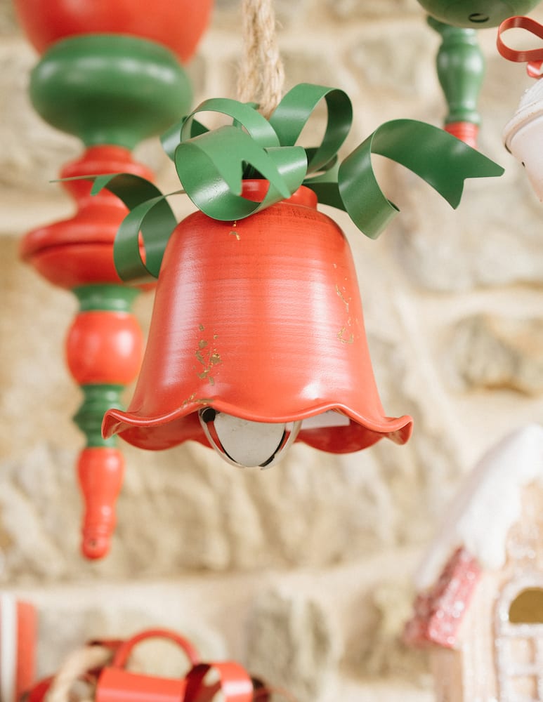 rinascente Nuvole di Stoffa Campana In Metallo Con Fiocco Decorativo