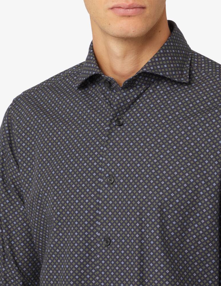 rinascente Xacus Camicia twill stampa geo tailored