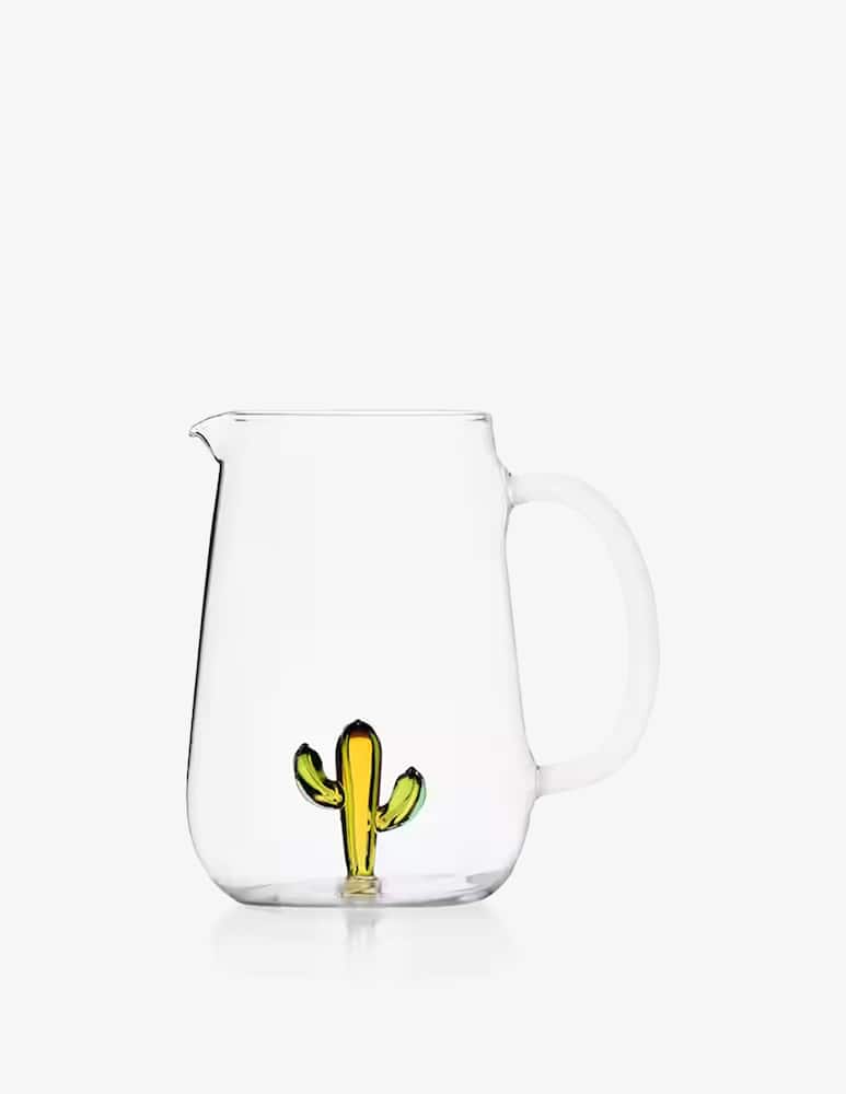 rinascente Ichendorf Desert Plants Jug Cactus Green Amber - Multi