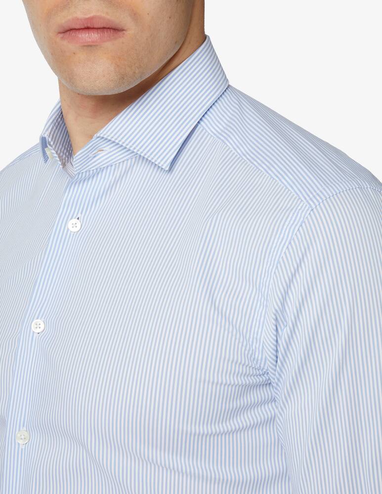 rinascente Xacus Pop stretch 1000 striped slim fit shirt