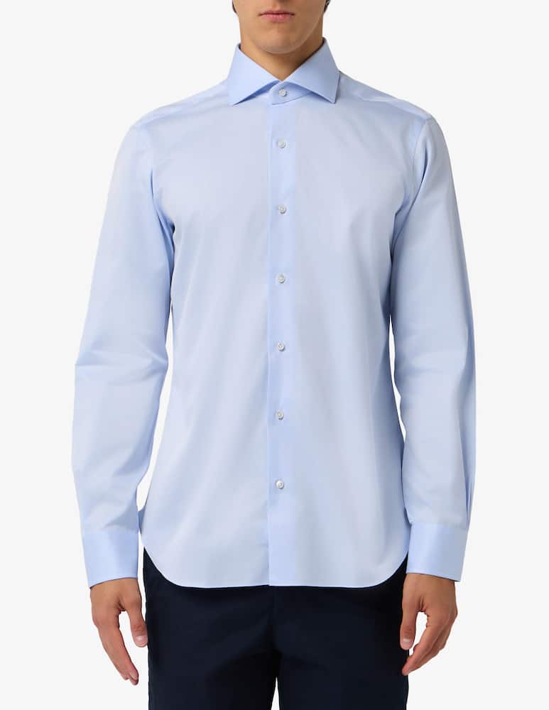 rinascente Barba Napoli Slim light twill shirt