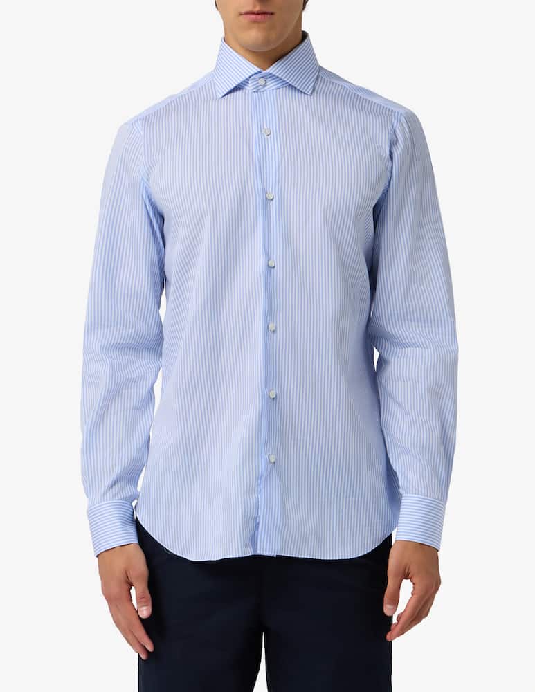 rinascente Barba Napoli Slim twill stripe shirt