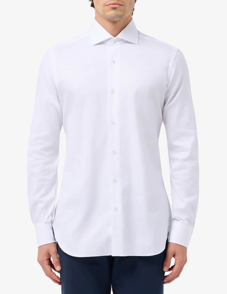 rinascente Barba Napoli Slim micro-weave shirt