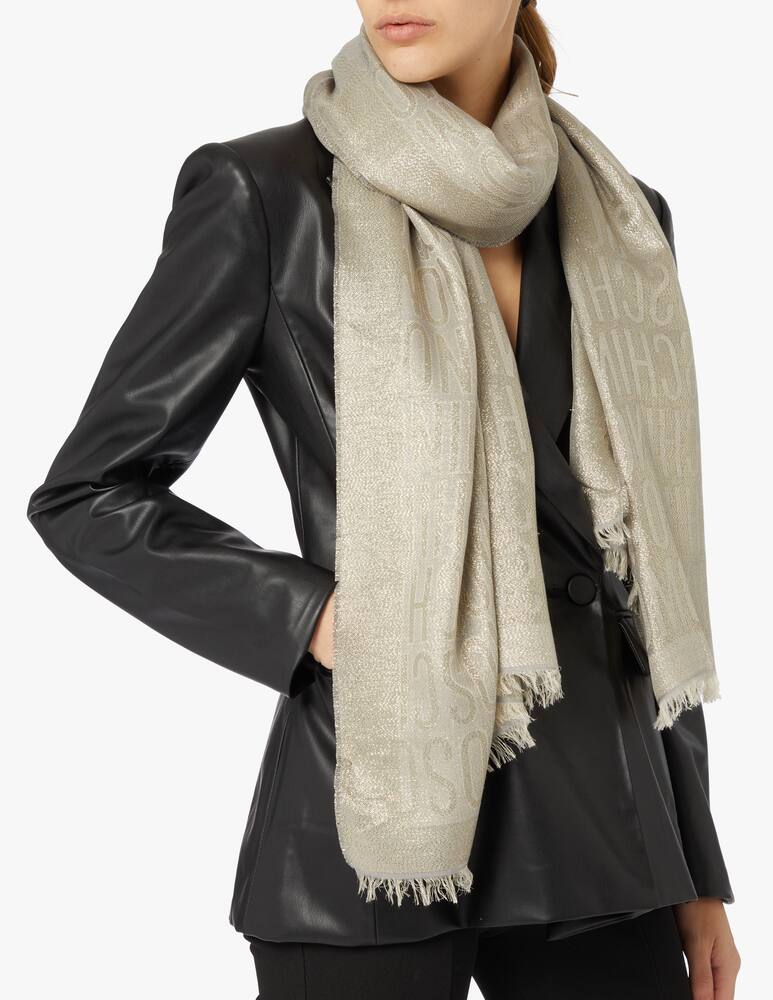 rinascente Moschino Stola in misto cotone - beige