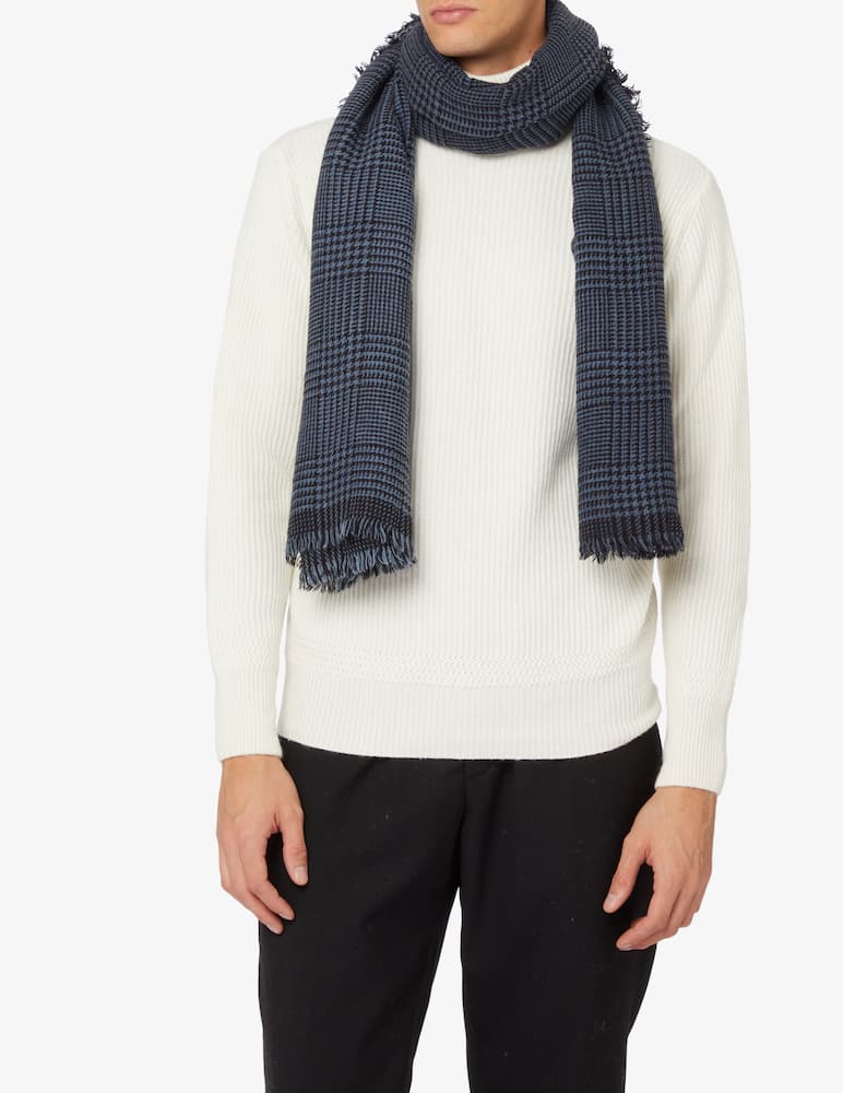 rinascente Rinascente Collection Prince of wales 75x190 scarf - Blue