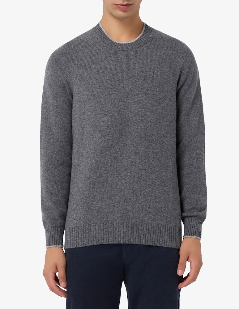 Gran Sasso Maglione Geelong contrasto - immagine 1 Gran Sasso Maglione Geelong contrasto - immagine 1