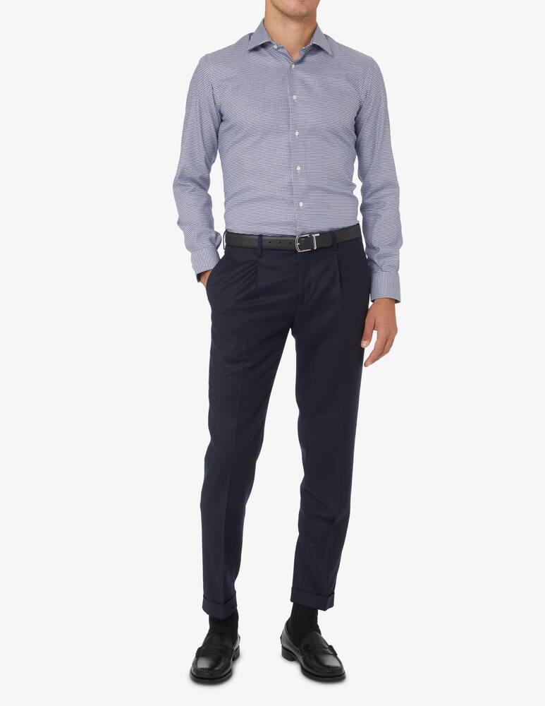 rinascente Sartoria Italiana Camicia pied de poule - Blu