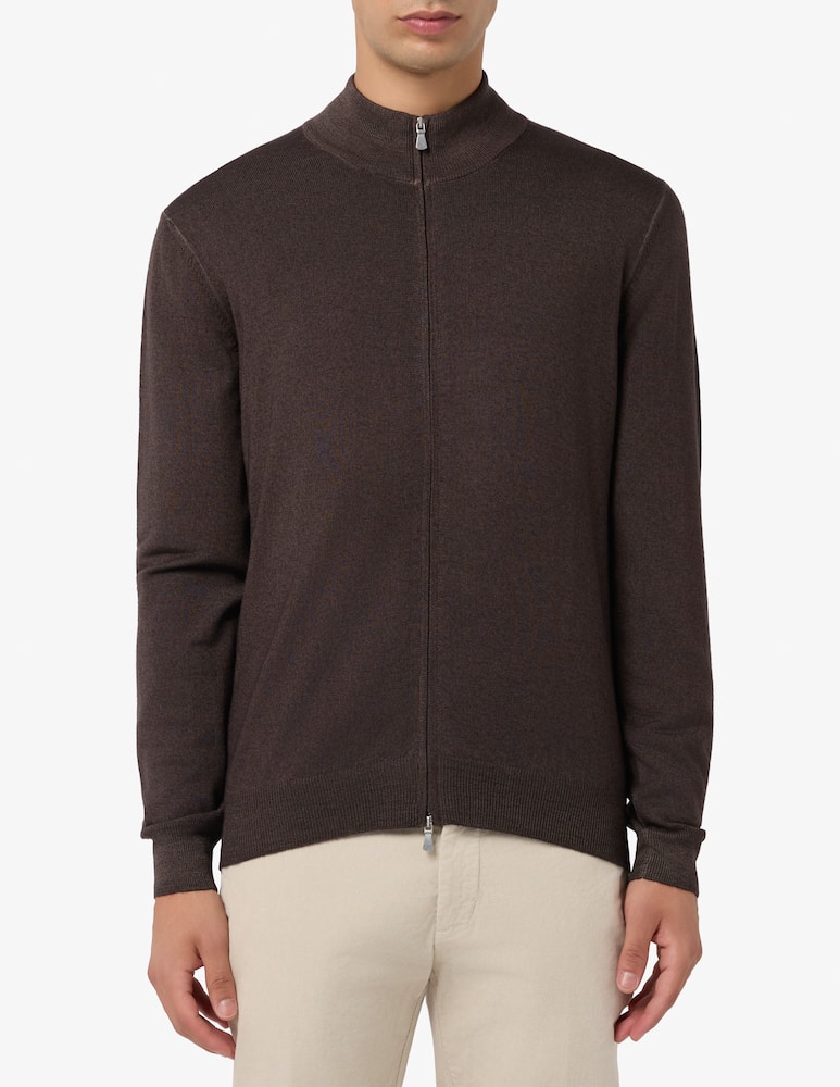 Gran Sasso Cardigan zip lavato - immagine 1 Gran Sasso Cardigan zip lavato - immagine 1