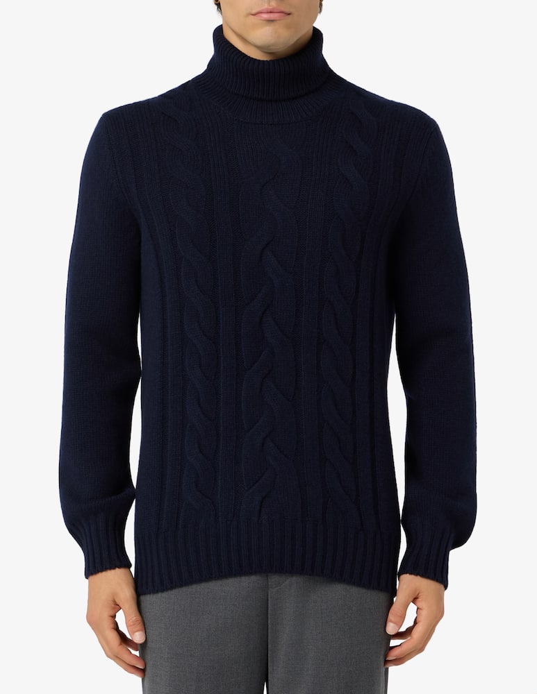 Gran Sasso Geelong cable turtleneck - picture 1 Gran Sasso Geelong cable turtleneck - picture 1