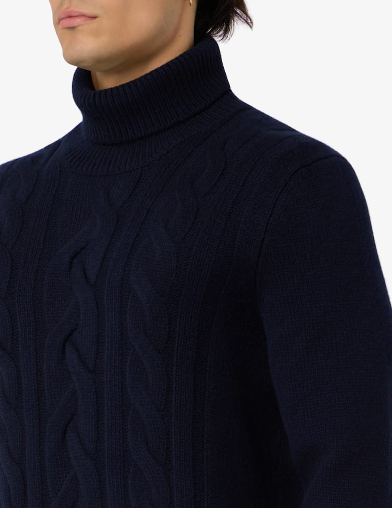 Gran Sasso Geelong cable turtleneck - picture 4 Gran Sasso Geelong cable turtleneck - picture 4