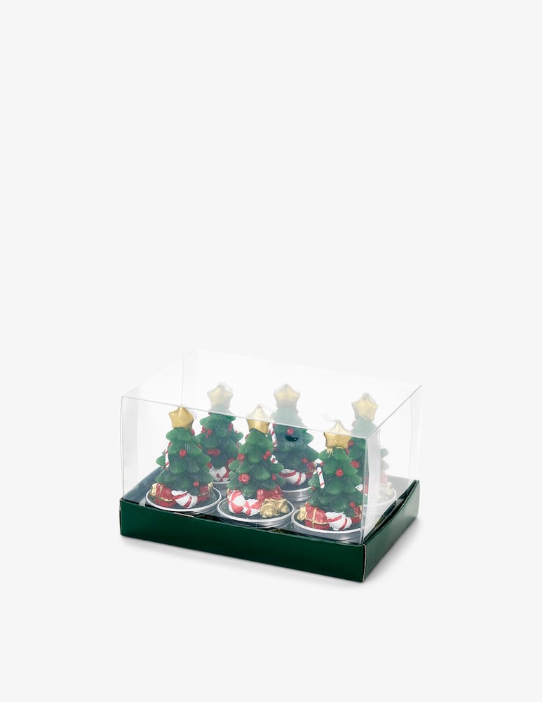 Nuvole di Stoffa Christmas Tree-Shaped Tea Lights With Presents 6Pcs - picture 2 Nuvole di Stoffa Christmas Tree-Shaped Tea Lights With Presents 6Pcs - picture 2