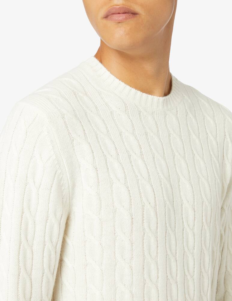 rinascente Pure Cashmere Maglia girocollo costa treccia in cashmere