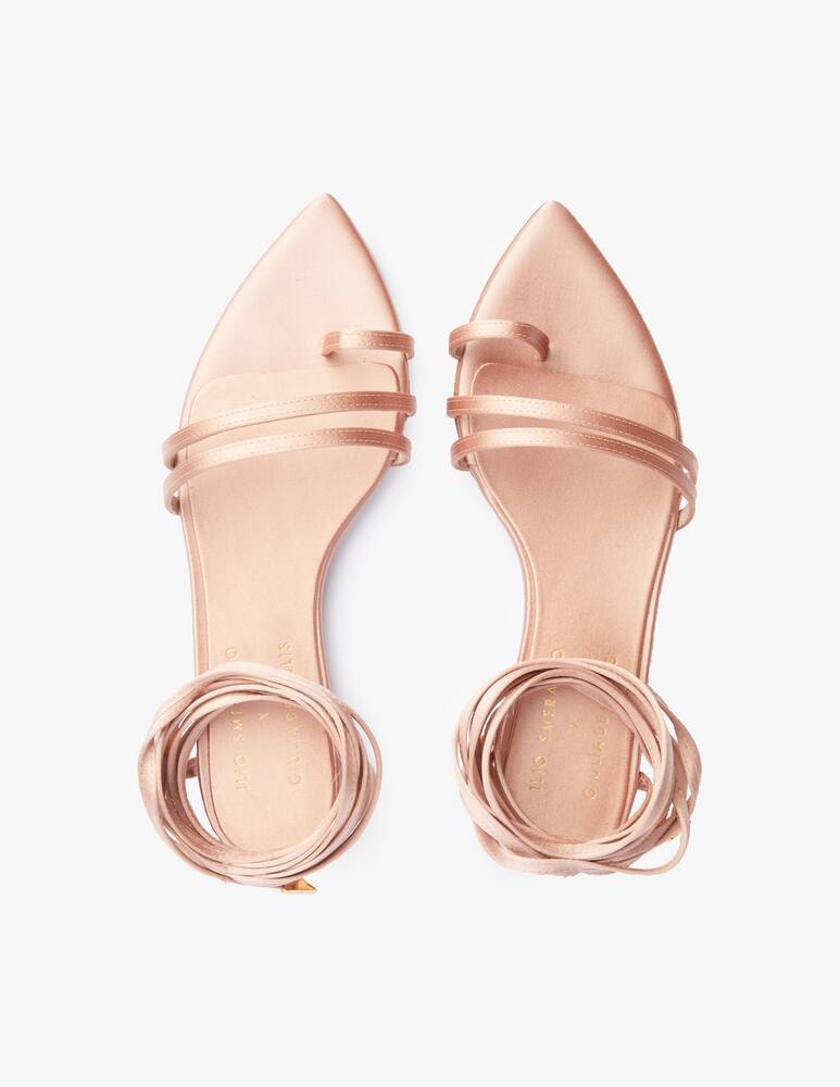 rinascente Ilio Smeraldo Sole flat sandals by Giulia De Lellis - beige