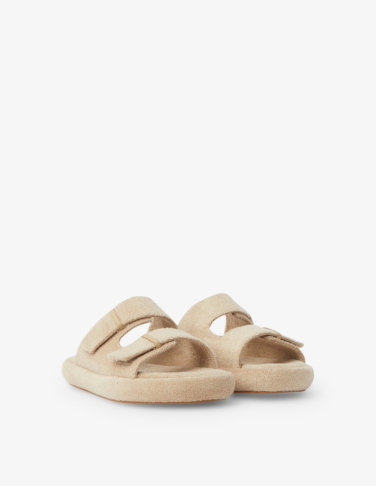rinascente Ilio Smeraldo Terrycloth chunky sandals by The Frankie - white