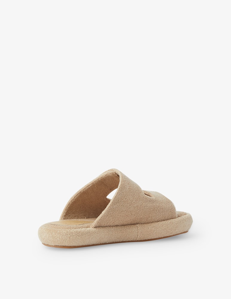 rinascente Ilio Smeraldo Terrycloth chunky sandals by The Frankie - white