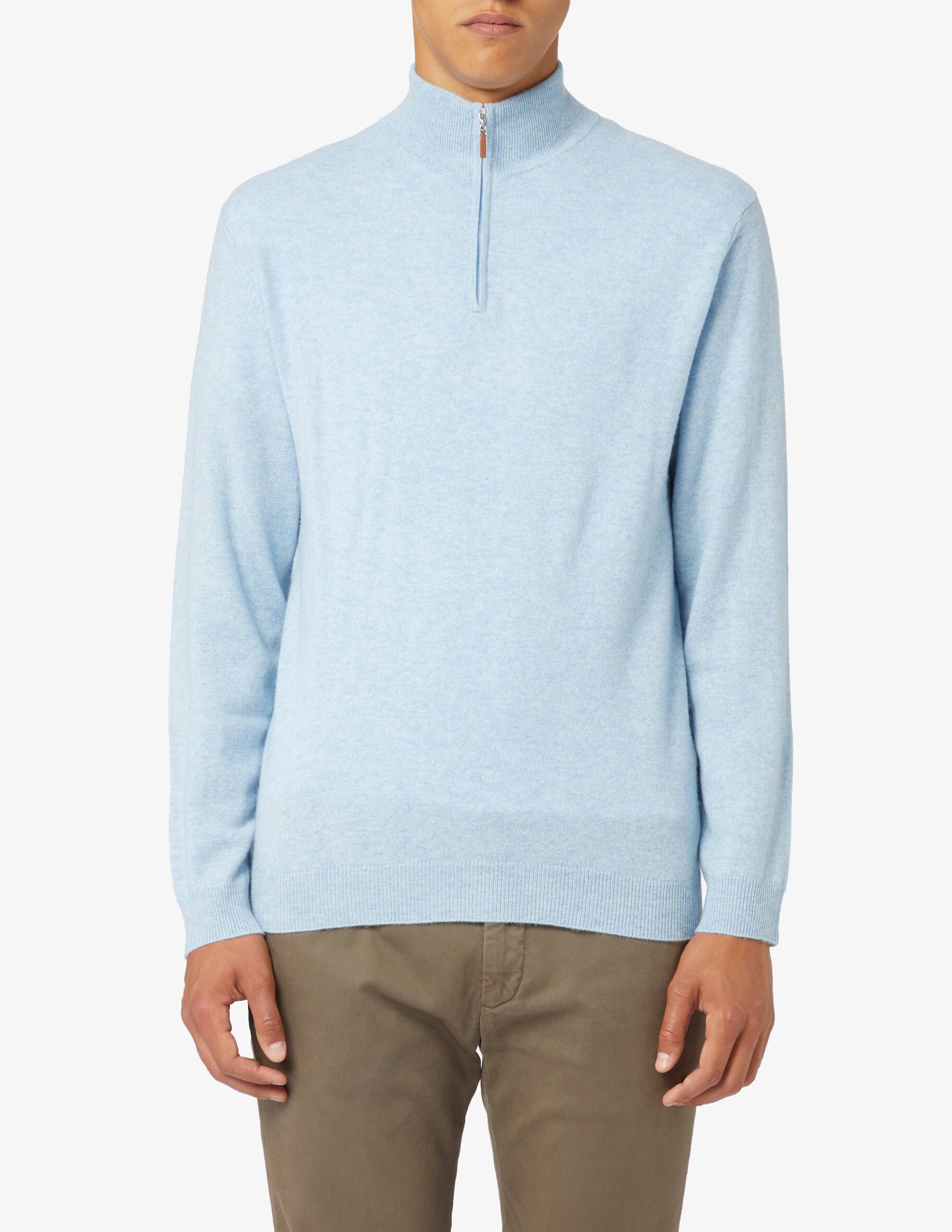Collared Pure Cashmere Zip-Up
