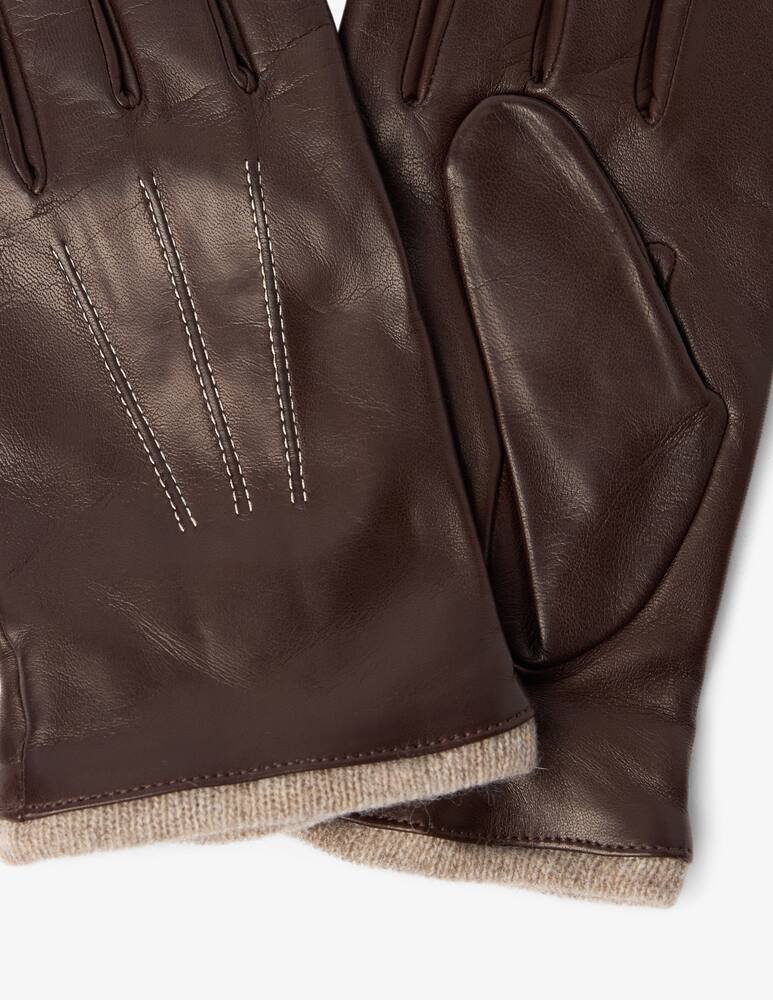 rinascente Rinascente Collection Leather gloves with contrast stitching