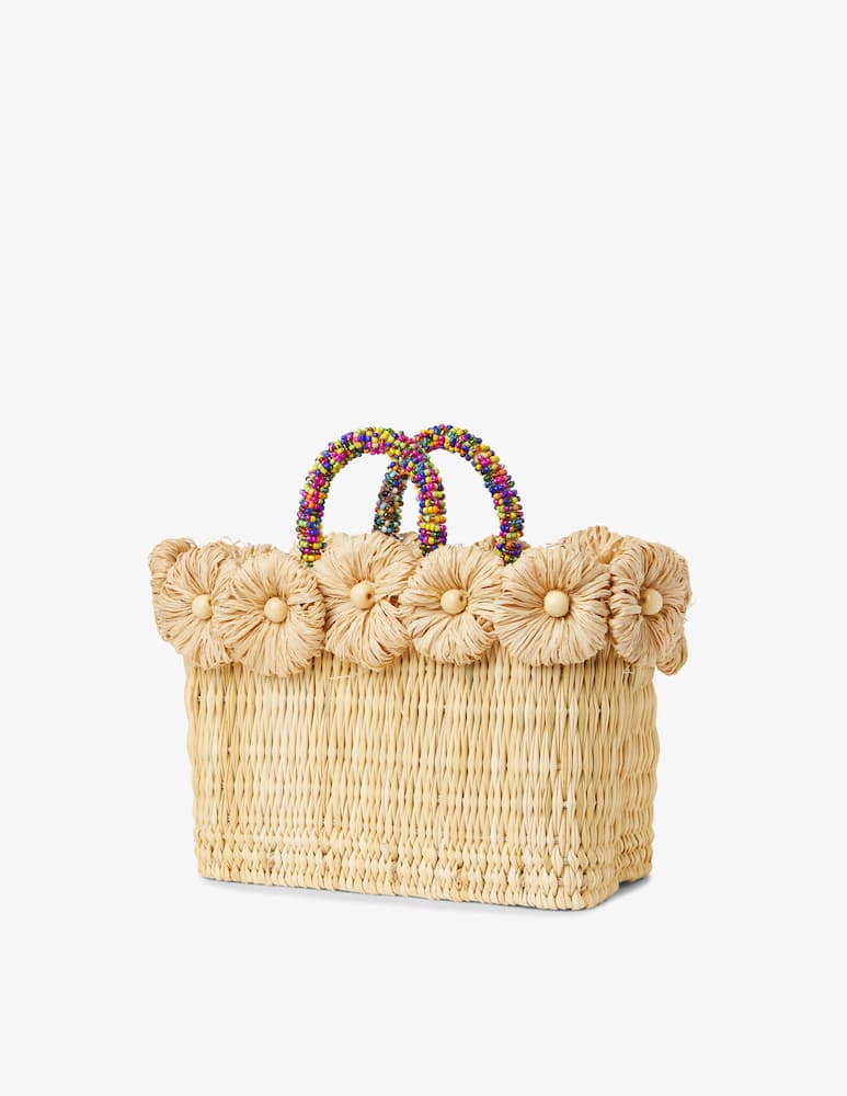 rinascente Doppio Italy Anna beach bag with beads
