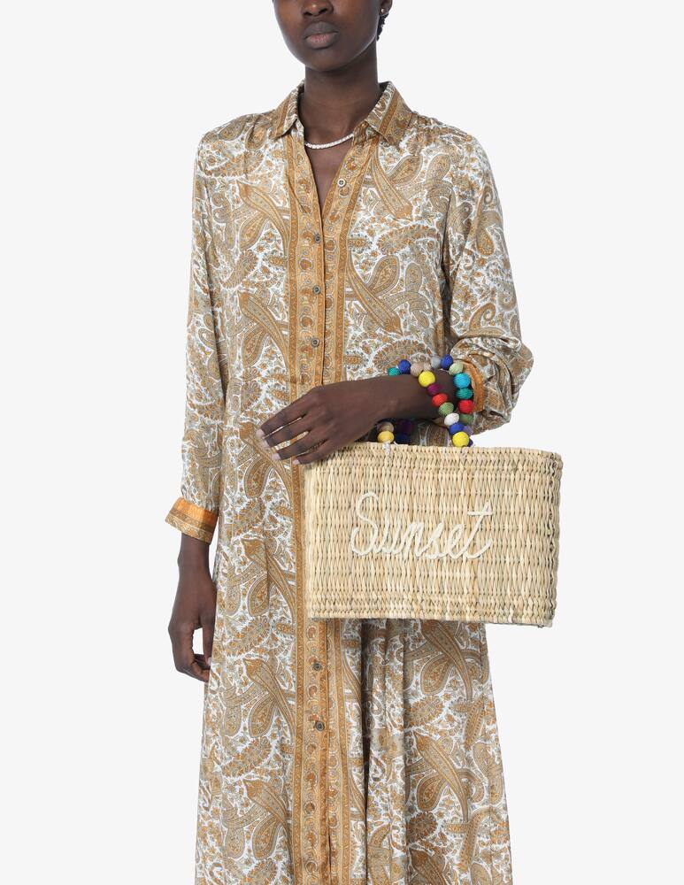 rinascente Doppio Italy Jade beach bag