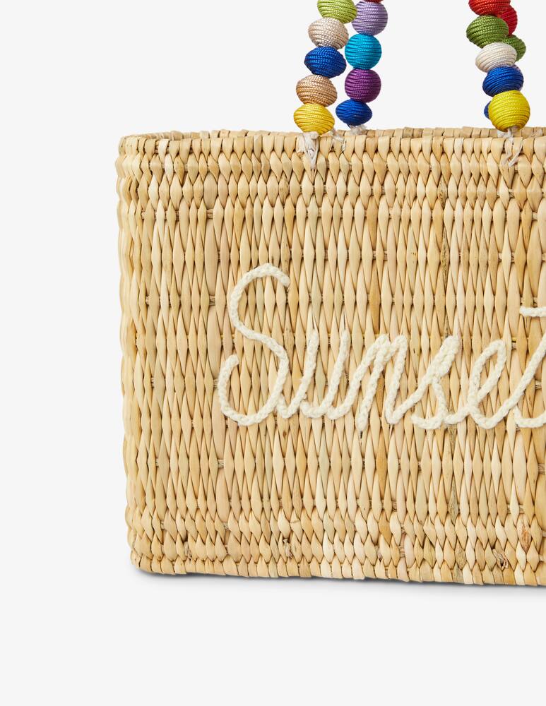 rinascente Doppio Italy Jade beach bag