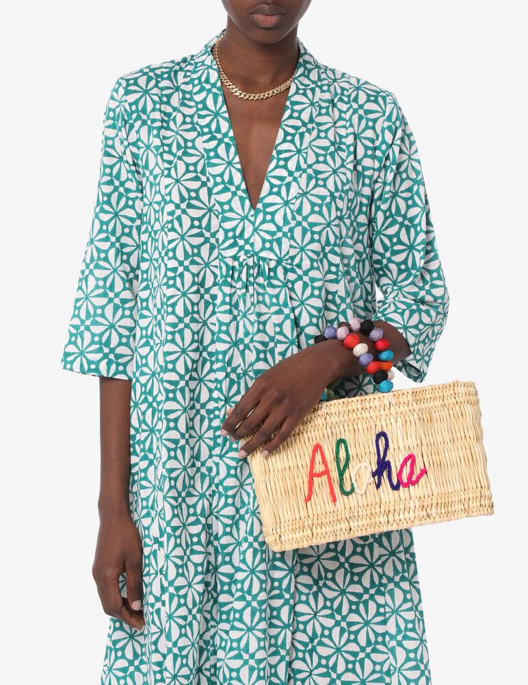 rinascente Doppio Italy Jade beach bag