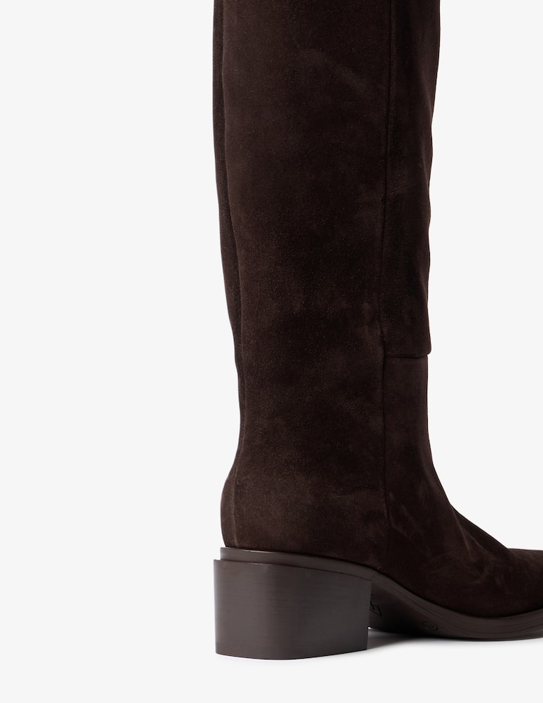 Elena Iachi Suede square-toe boots - picture 4 Elena Iachi Suede square-toe boots - picture 4