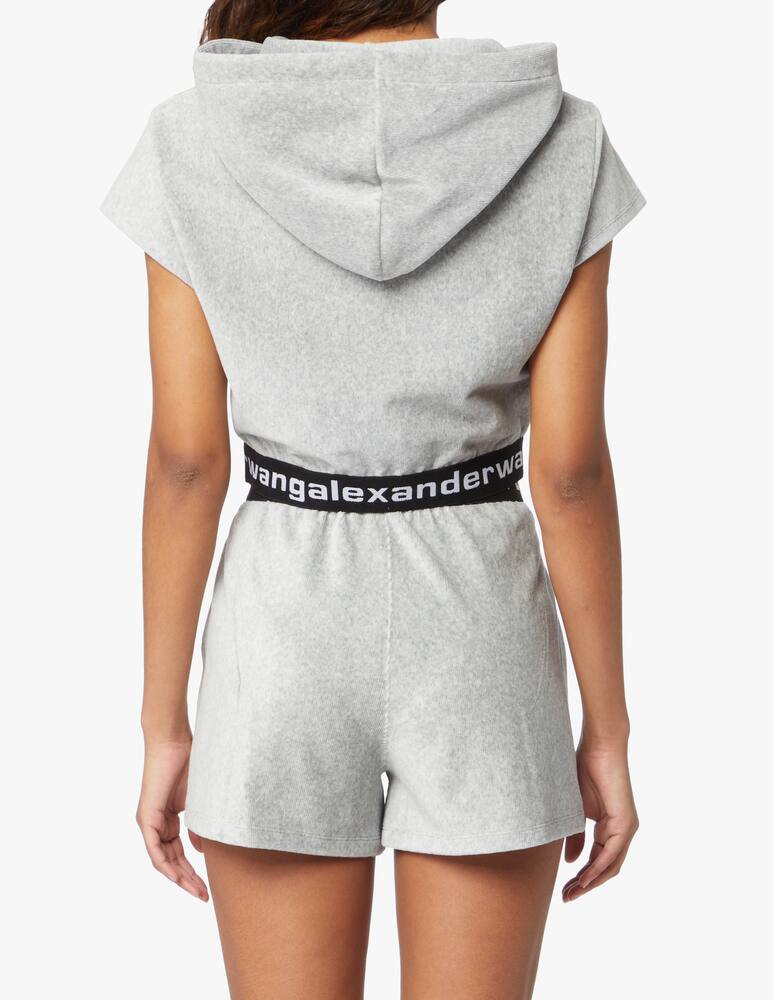 rinascente Alexander Wang Felpa a manica corta in velluto a coste elasticizzato - nero