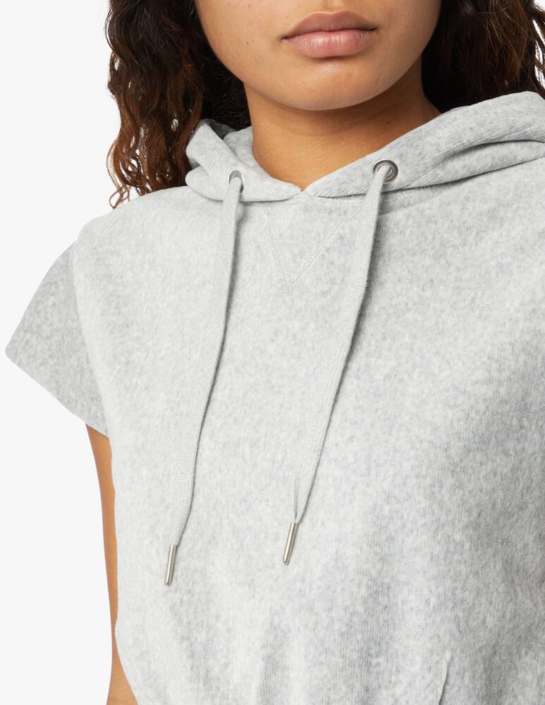 rinascente Alexander Wang Felpa a manica corta in velluto a coste elasticizzato - nero