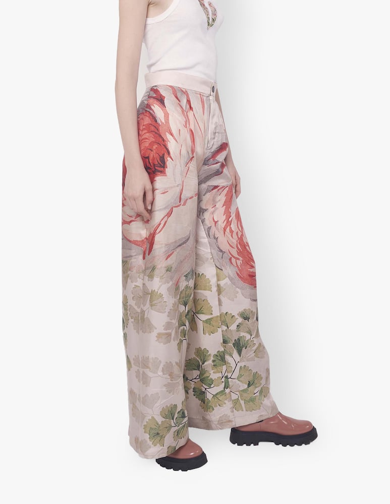 rinascente Antonio Marras Silk palazzo trousers - beige